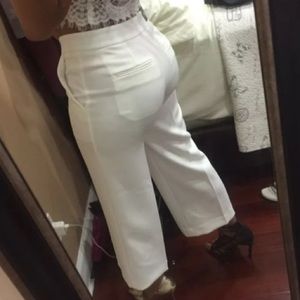 Express Culotte White Pants
